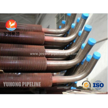 CuNi 90/10 Shape Type Heat Exchanger Fin Tube OD25.4 X 1.5WT L Finned Copper Tubing